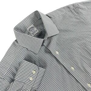 Brooks‎ Brothers Shirt Mens 15-33 Blue White Check Regent Non-Iron Supima Button